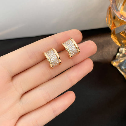 [Eternal Jewelry]ZERO 1 DIAMOND PAVED EARRINGS