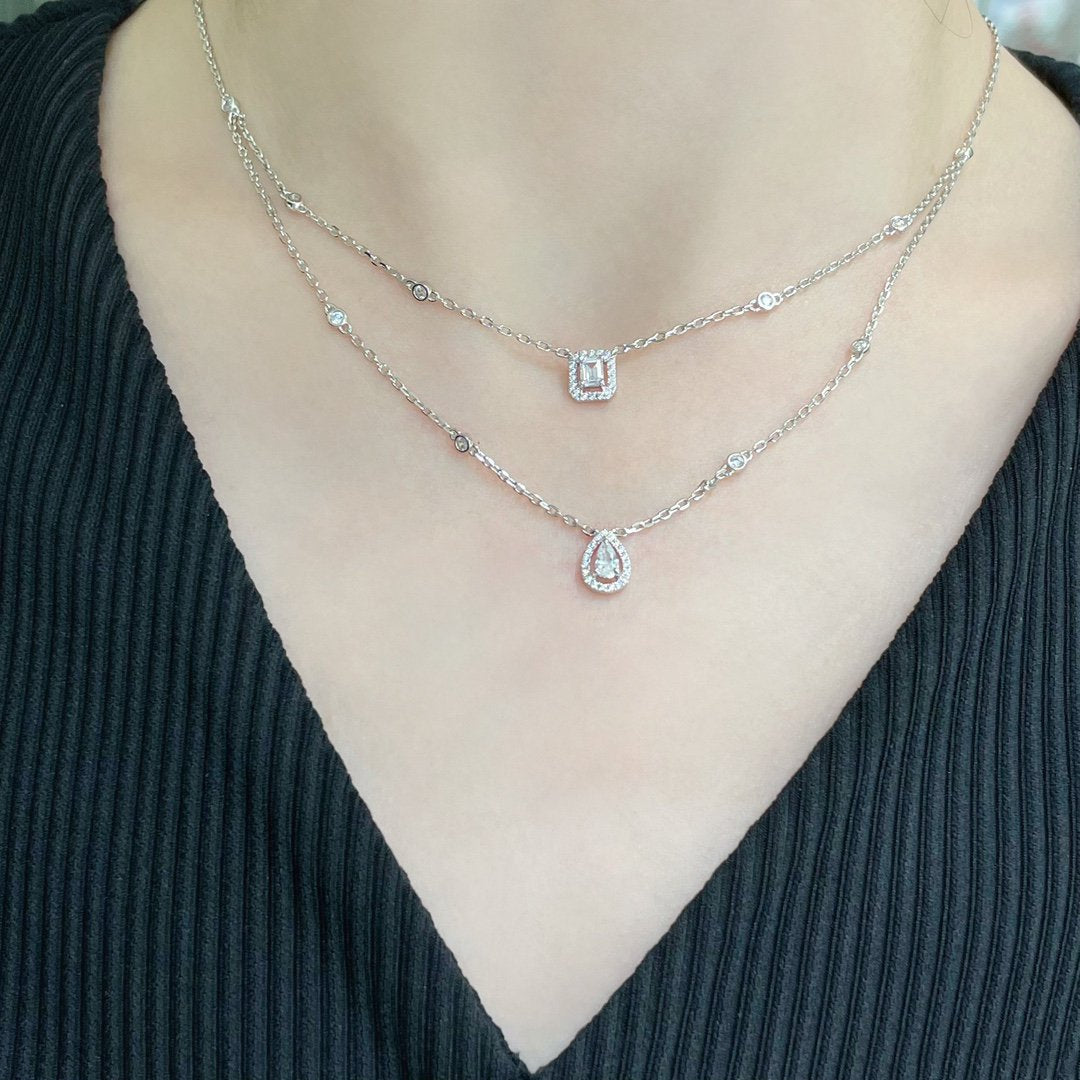 [Eternal jewelry]MY TWIN 2 ROW DIAMOND NECKLACE