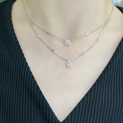 [Eternal jewelry]MY TWIN 2 ROW DIAMOND NECKLACE