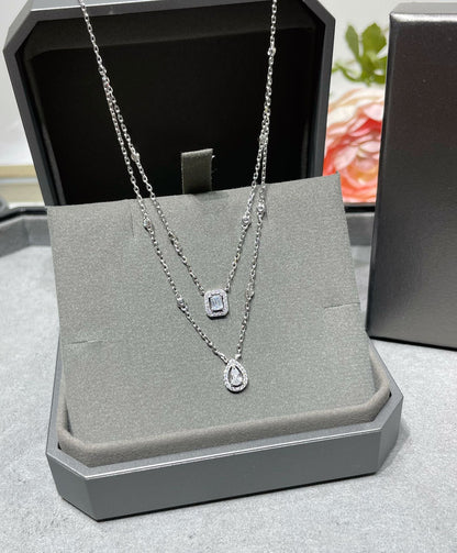 [Eternal jewelry]MY TWIN 2 ROW DIAMOND NECKLACE