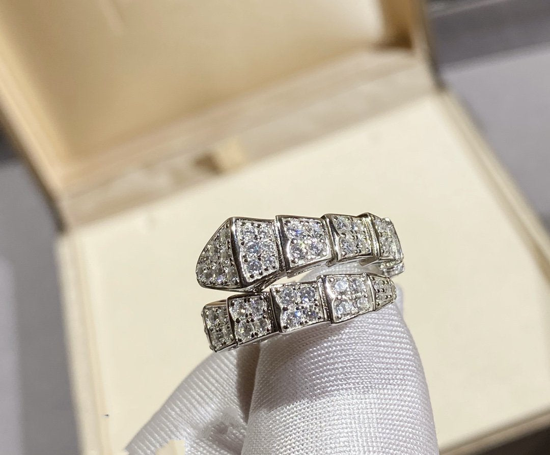 [Eternal Jewelry]SERPENTI RING SILVER DIAMOND PAVED