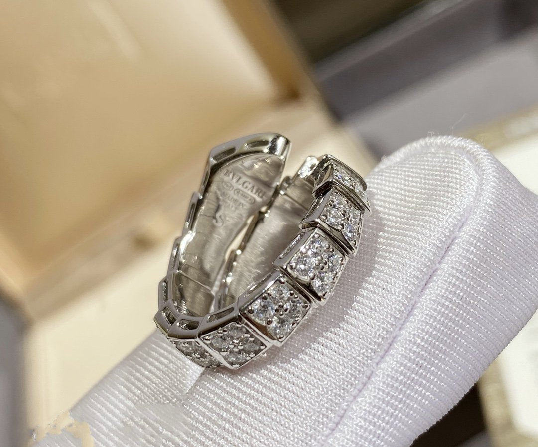 [Eternal Jewelry]SERPENTI RING SILVER DIAMOND PAVED
