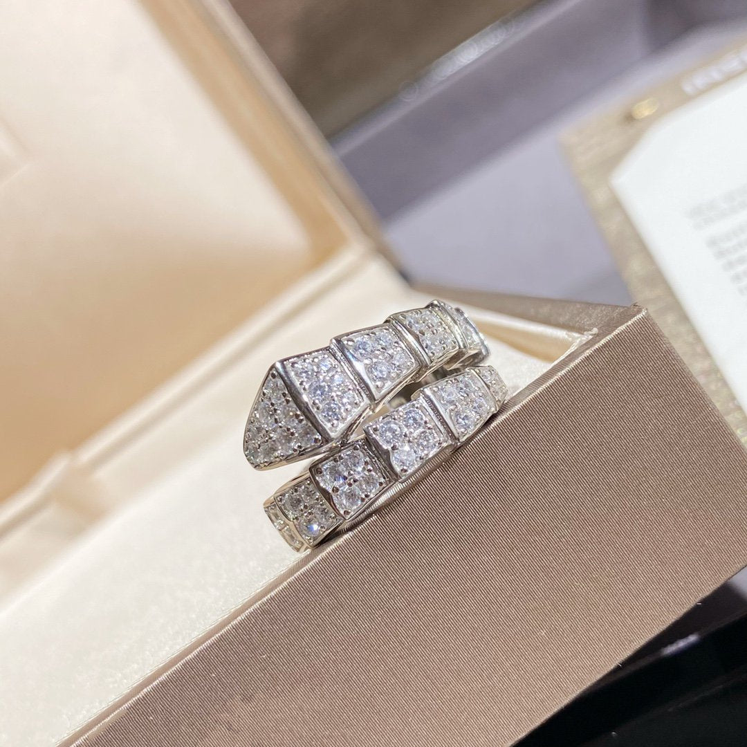 [Eternal Jewelry]SERPENTI RING SILVER DIAMOND PAVED
