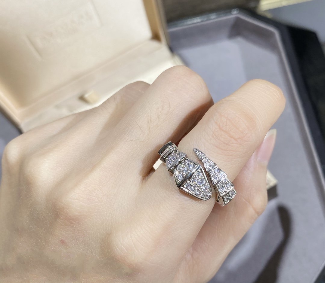 [Eternal Jewelry]SERPENTI LARGE RING SILVER DIAMOND PAVED