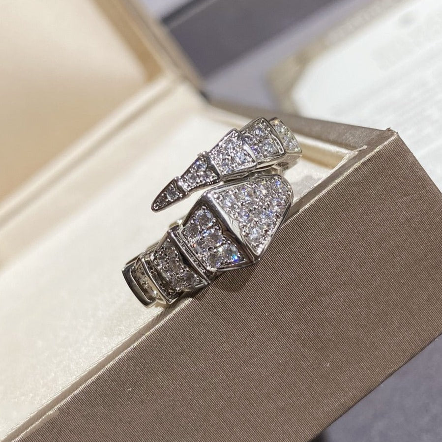[Eternal Jewelry]SERPENTI LARGE RING SILVER DIAMOND PAVED