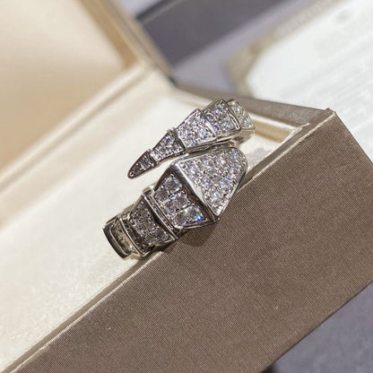 [Eternal Jewelry]SERPENTI LARGE RING SILVER DIAMOND PAVED