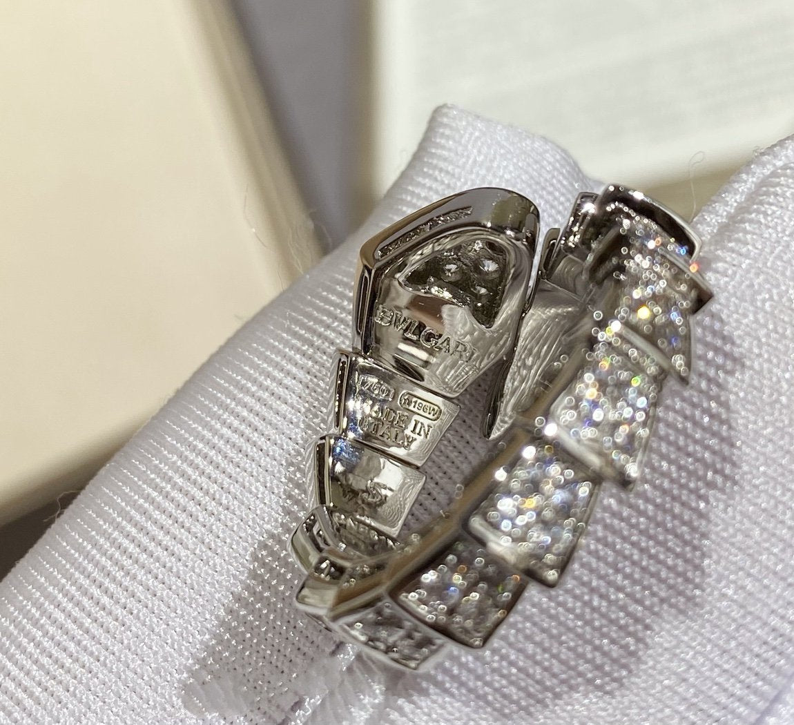[Eternal Jewelry]SERPENTI LARGE RING SILVER DIAMOND PAVED