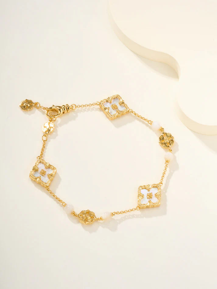 [Eternal jewelry]B.C.L ENAMELED Three-Flower Bracelet£¨Trumpet)