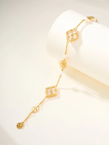 [Eternal jewelry]B.C.L ENAMELED Three-Flower Bracelet£¨Trumpet)