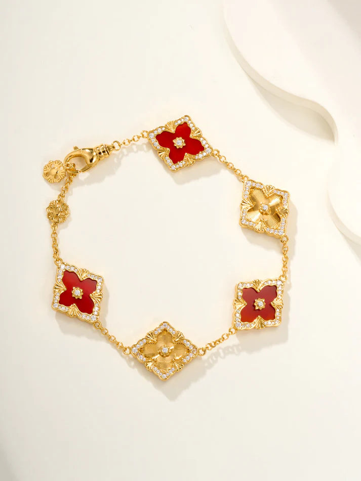 [Eternal jewelry]B.C.L ENAMELED Five-Flower Bracelet£¨Various Colors) BIG SIZE