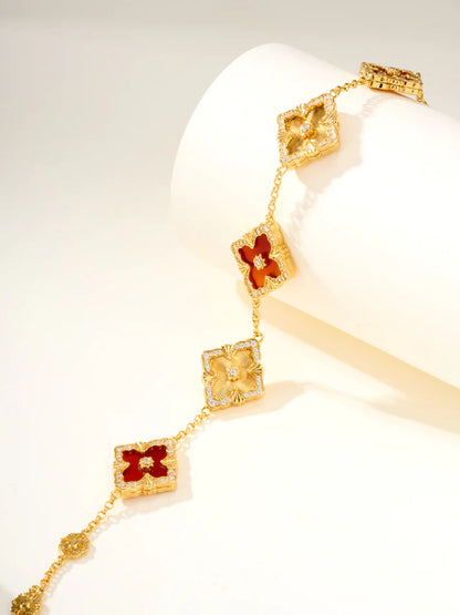 [Eternal jewelry]B.C.L ENAMELED Five-Flower Bracelet£¨Various Colors) BIG SIZE