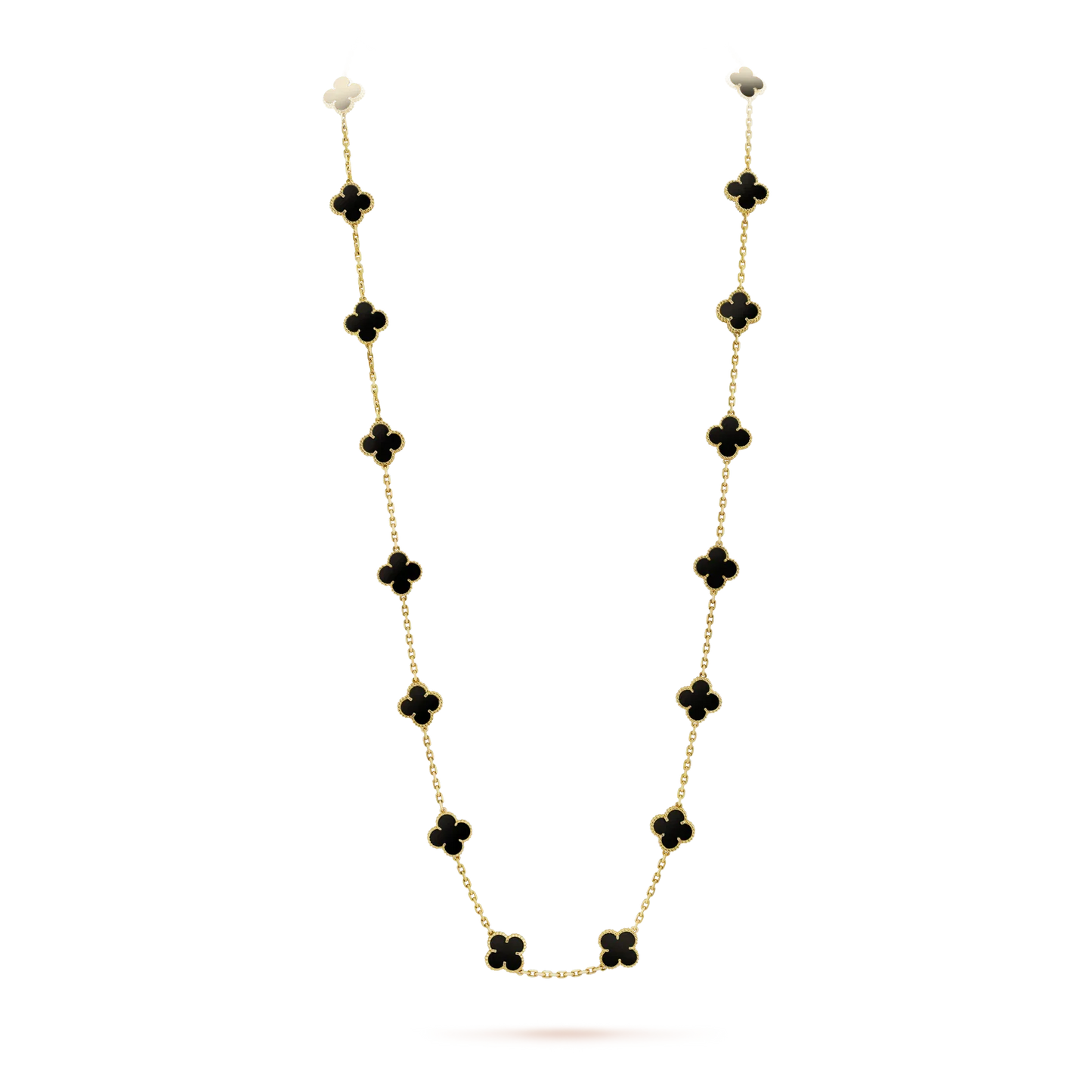 [Eternal Jewelry]CLOVER 20 MOTIFS ONYX NECKLACE