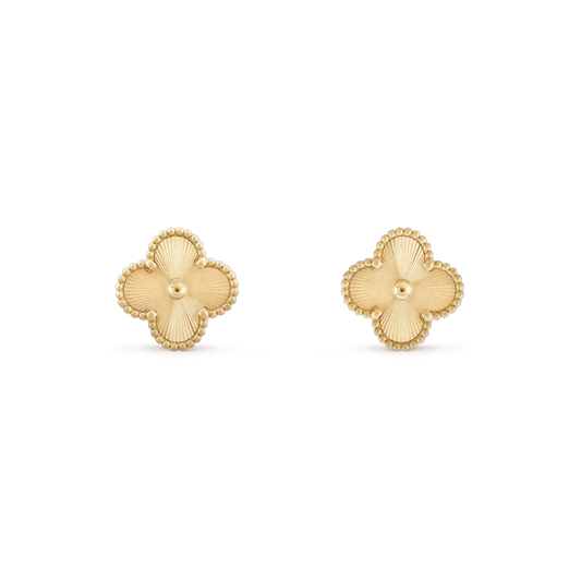 [Eternal Jewelry]CLOVER MINI 9.5MM LASER EARRINGS