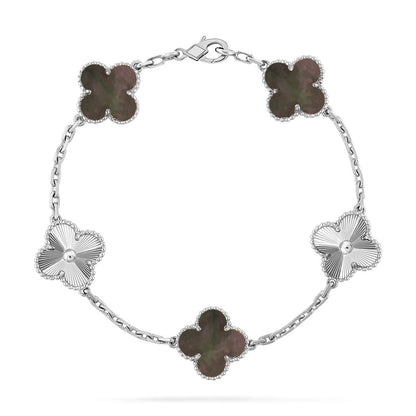 [Eternal Jewelry] CLOVER 5 MOTIF GRAY MOP BRACELET COLLECTION
