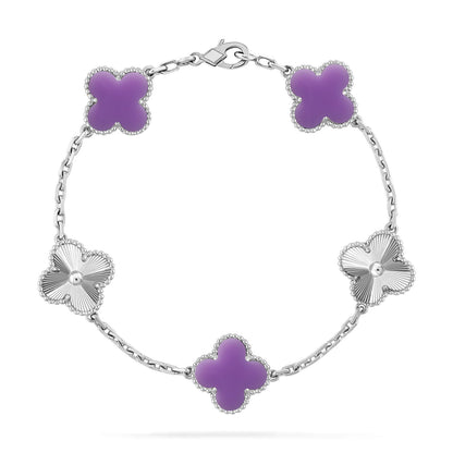 [Eternal Jewelry]CLOVER 5 MOTIF LIGHT PURPLE BRACELET COLLECTION