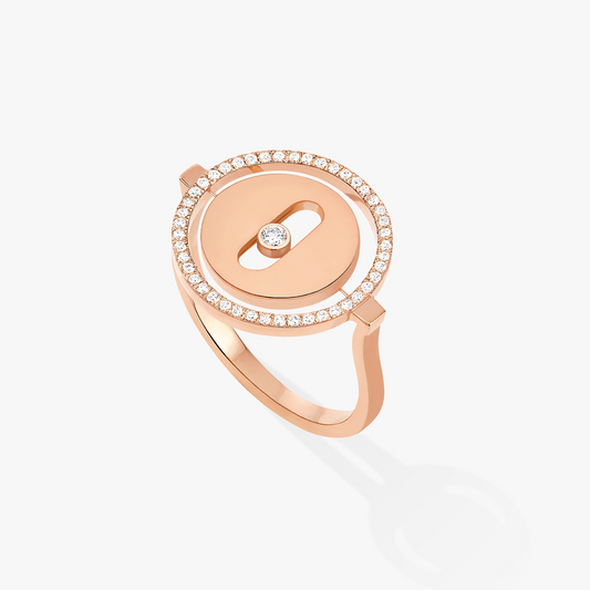 [Eternal jewelry]LUCKY MOVE PINK GOLD DIAMOND RING