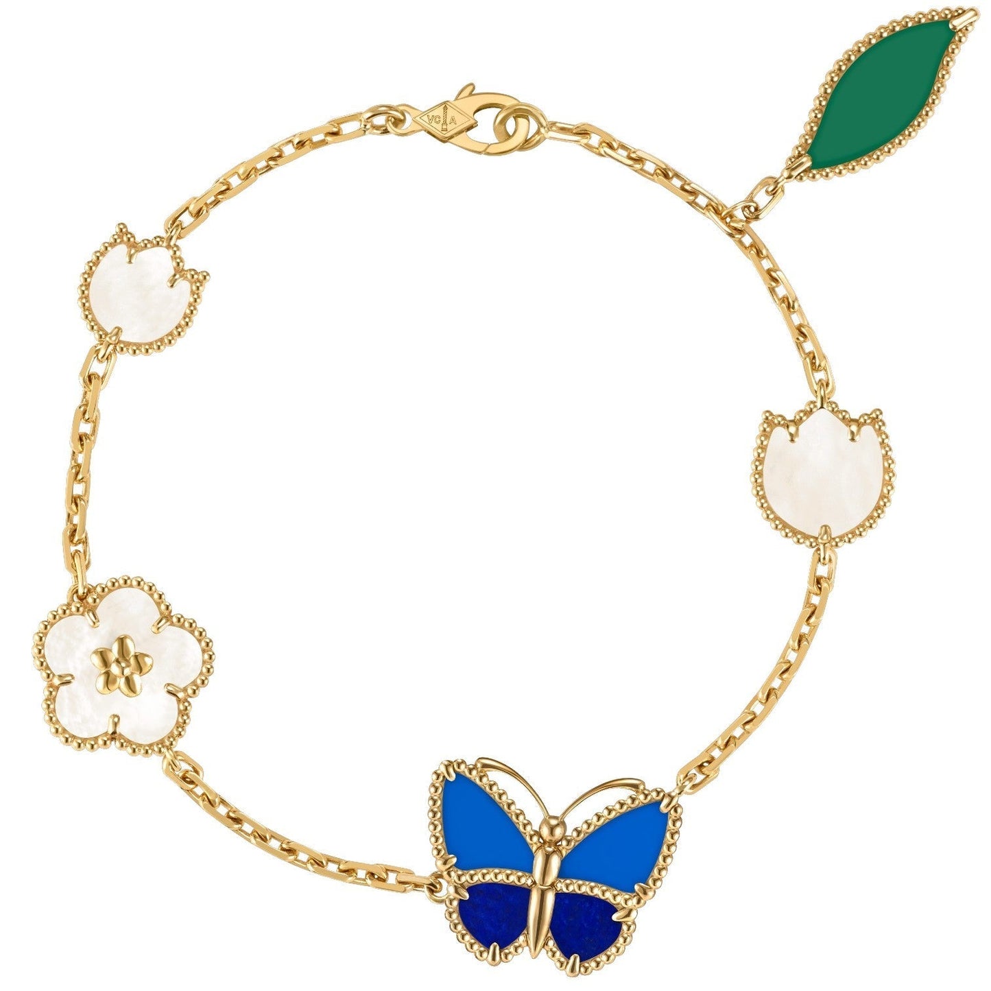 [Eternal jewelry]LUCKY SPRING BUTTERFLY 5 MOTIF BRACELET