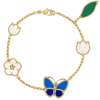 [Eternal jewelry]LUCKY SPRING BUTTERFLY 5 MOTIF BRACELET