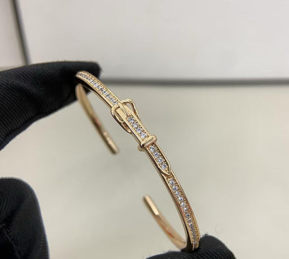 [Eternal jewelry]DIAMOND-ENCRUSTED BRACELET THREE COLORS