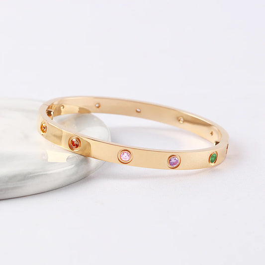 [Eternal jewelry]2026 NEW 6.1MM COLORED GEMSTONE BRACELET