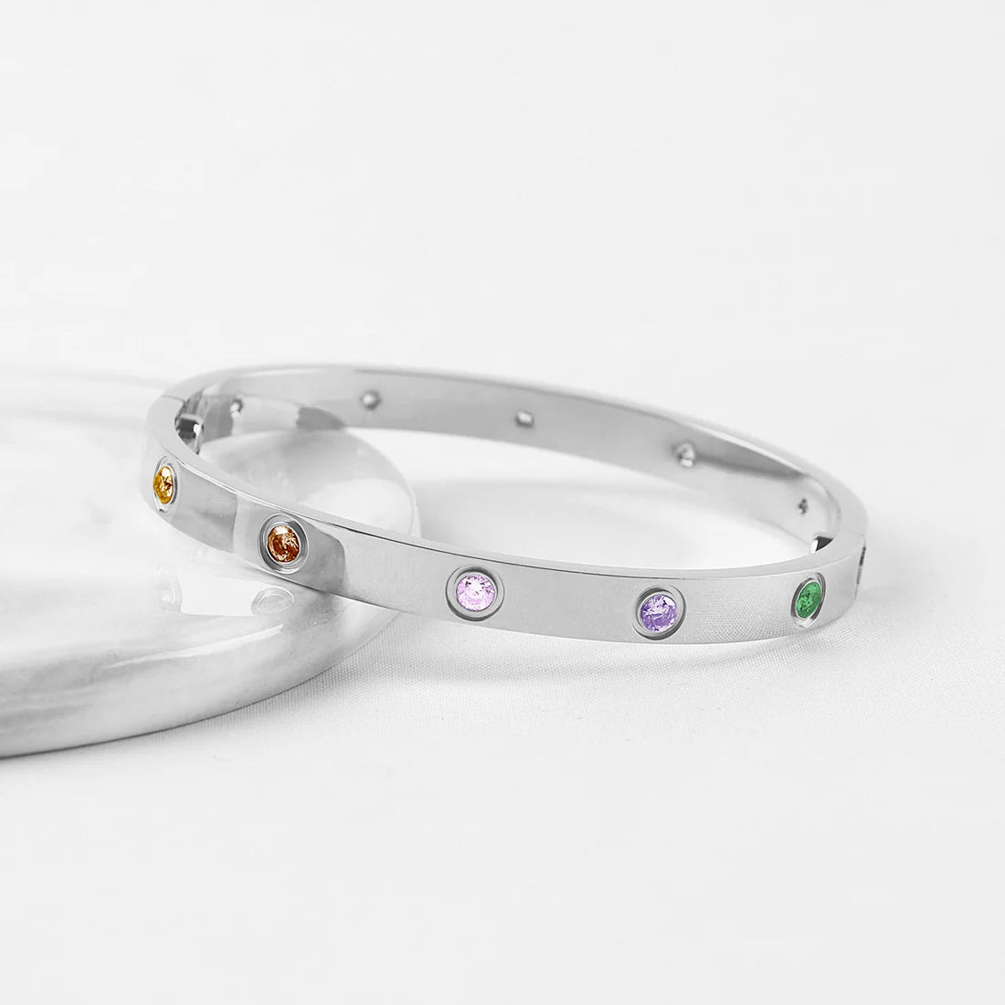 [Eternal jewelry]2026 NEW 6.1MM COLORED GEMSTONE BRACELET