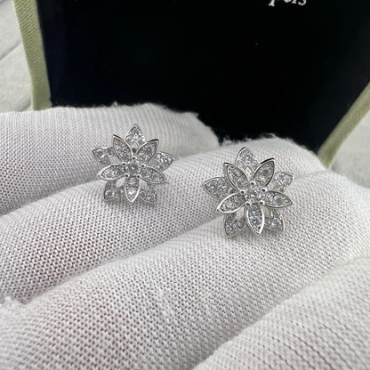 [Eternal jewelry] Full Diamond Hollow Lotus Necklace Set