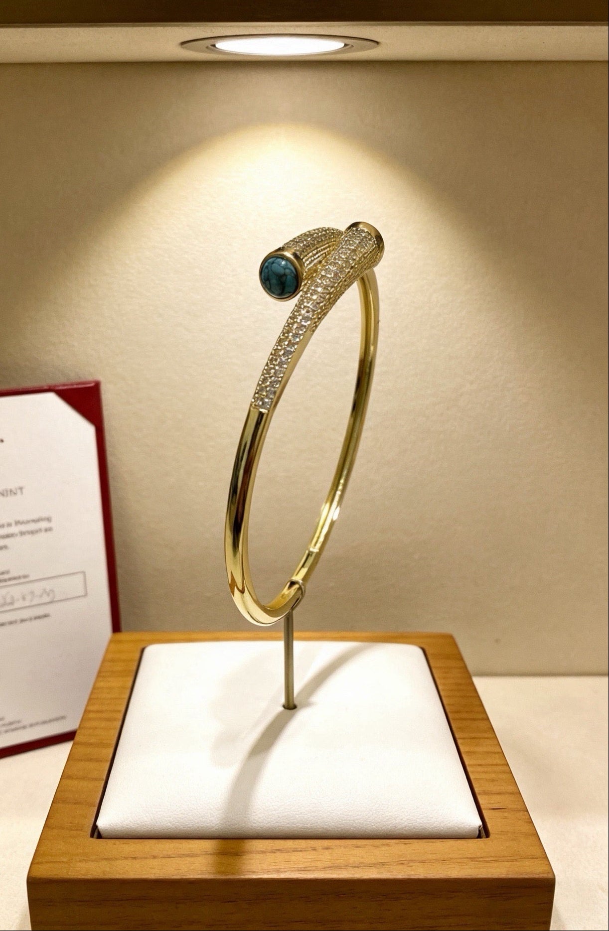 [Eternal jewelry] Partially Set Diamond Bangle