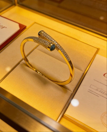 [Eternal jewelry] Partially Set Diamond Bangle
