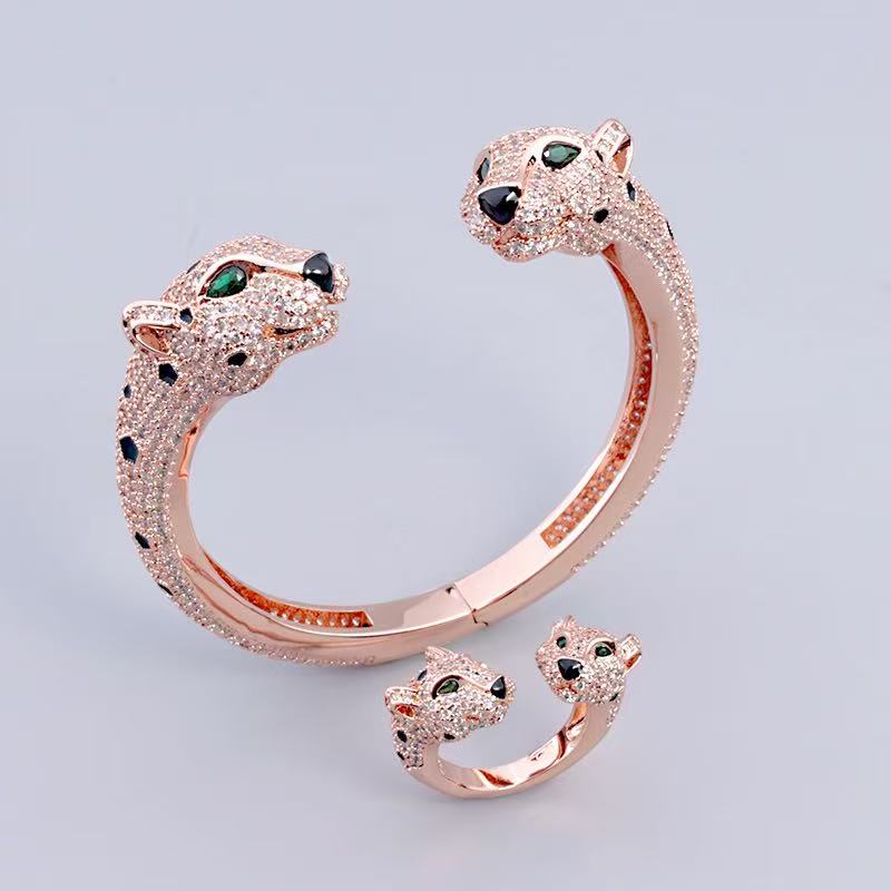 [Eternal jewelry] Full Diamond Panther Bangle & Ring