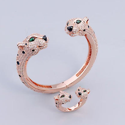 [Eternal jewelry] Full Diamond Panther Bangle & Ring