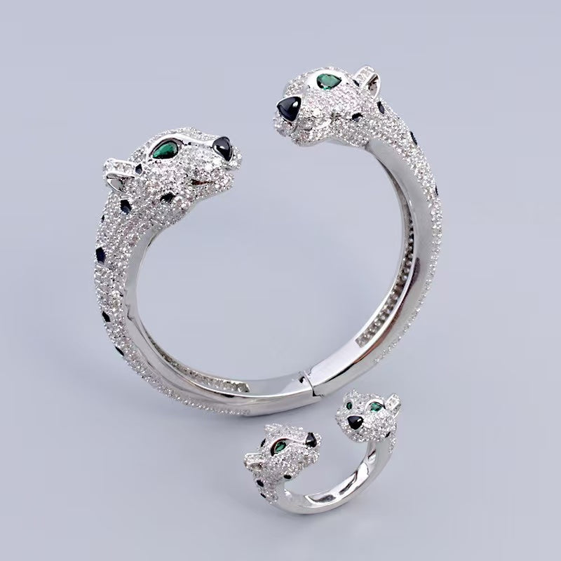 [Eternal jewelry] Full Diamond Panther Bangle & Ring
