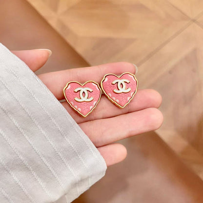 [Eternal jewelry] Heart-shaped Necklace & Earring Set