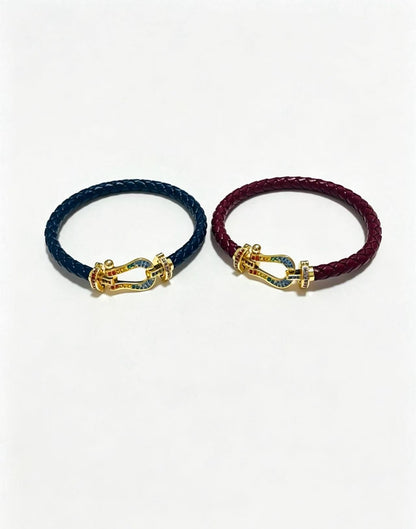 ¡®Eternal jewelry2026 New Horseshoe Buckle Leather Couple Bracelet