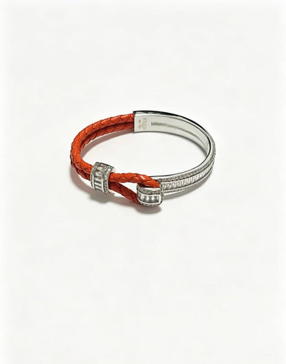 ¡®Eternal jewelry2026 New Half-Diamond Horseshoe Buckle Bangle