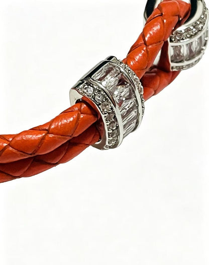 ¡®Eternal jewelry2026 New Half-Diamond Horseshoe Buckle Bangle