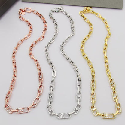 [Eternal Jewelry]Move Link Pave Diamond Necklace
