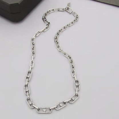 [Eternal Jewelry]Move Link Pave Diamond Necklace