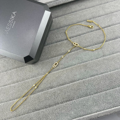 [Eternal Jewelry] Flexible Arm Chain Bracelet with Sliding Diamonds