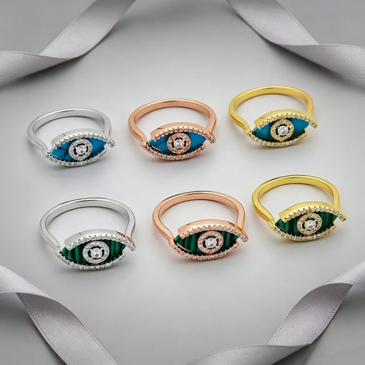 [Eternal Jewelry]Lucky Eye Malachite Ring