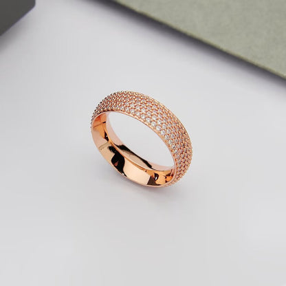 [Eternal Jewelry]Fiery Full Pavé Diamond Wide Band Ring,