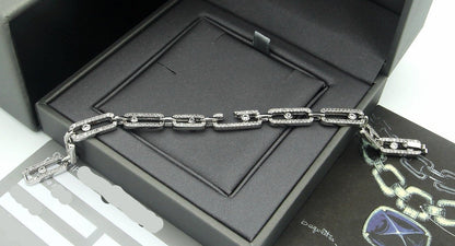 [Eternal Jewelry]Large Full Diamond Unisex Sliding Bracelet with Moissanite
