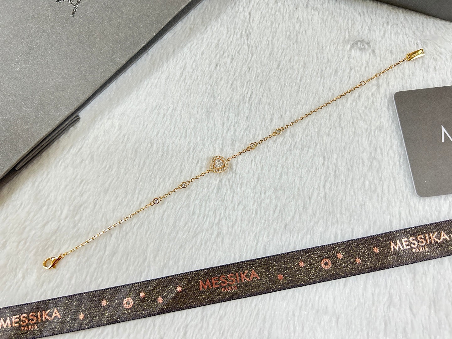 [Eternal Jewelry]Heart Sliding Diamond Bracelet