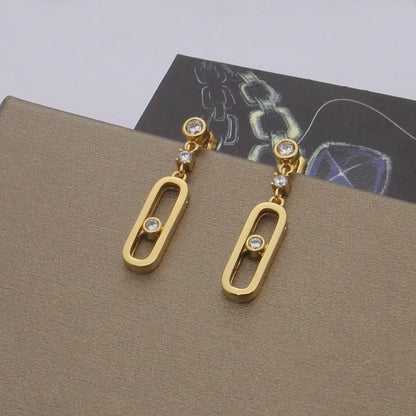[Eternal Jewelry] Move Uno Drop Earrings, Movable Stone
