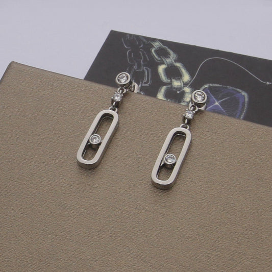 [Eternal Jewelry] Move Uno Drop Earrings, Movable Stone
