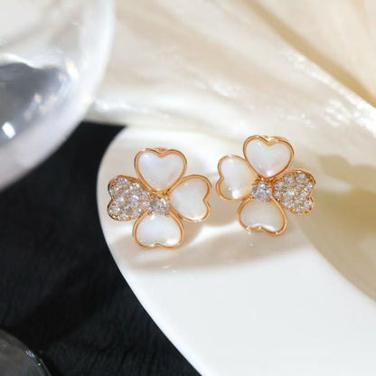 [Eternal Jewelry]FRIVOLE PINK GOLD FLOWER DIAMOND EARRINGS 2