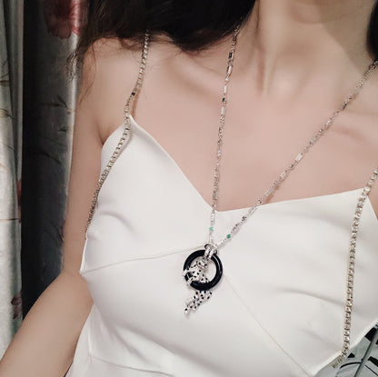 ¡®Eternal Jewelry¡¯Pave Panther Circle Pendant Necklace