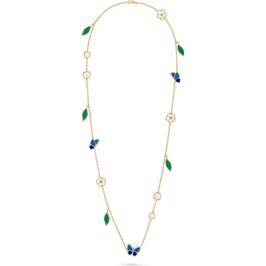 [Eternal jewelry]LUCKY SPRING BUTTERFLY 15 FLOWER NECKLACE