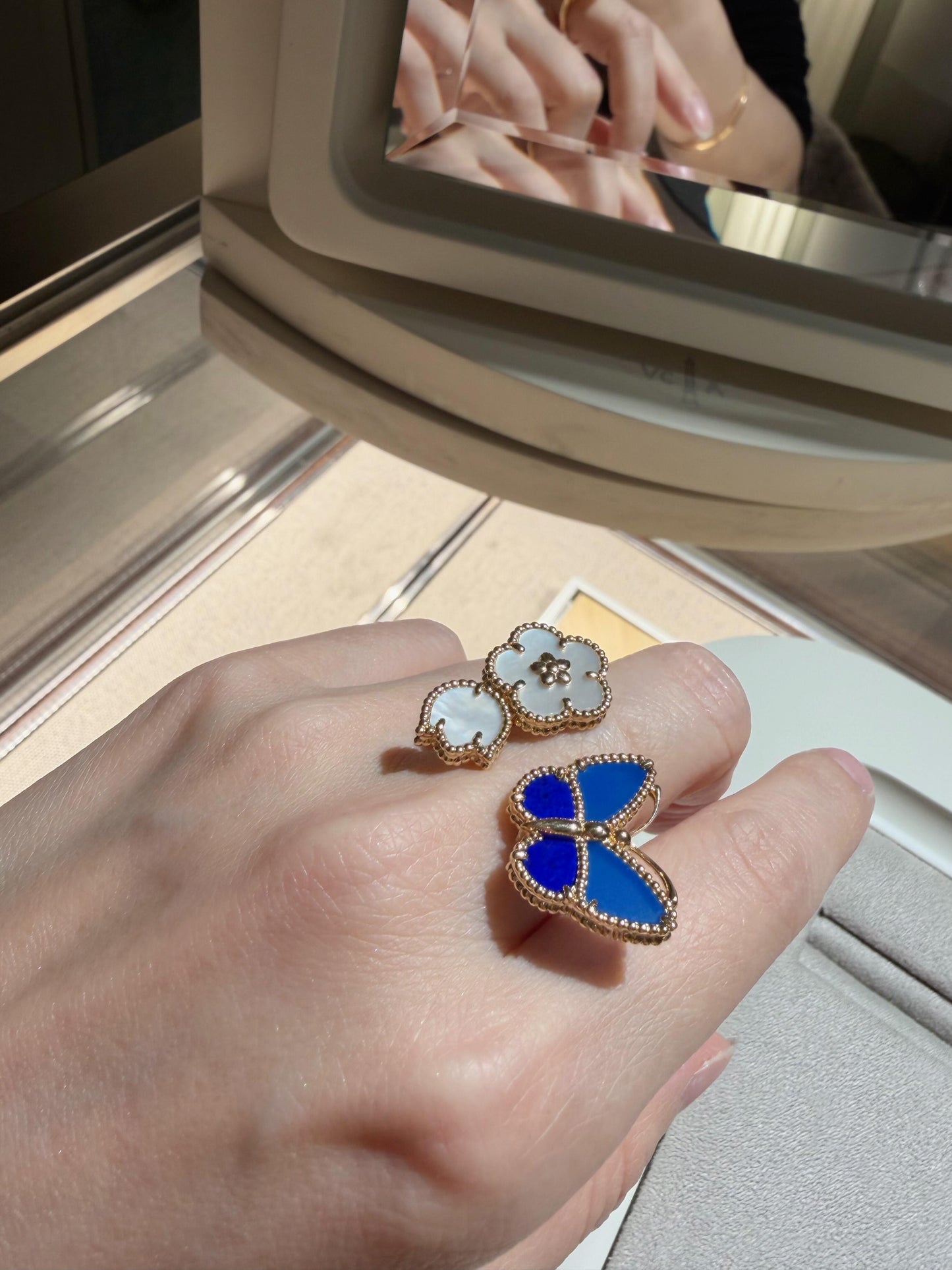 [Eternal jewelry]2026 NEW MODEL SPRING LUCKY 3 MOTIF GOLD RING