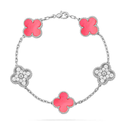 [Eternal Jewelry] CLOVER 5 MOTIFS  PINK MOP BRACELET COLLECTION
