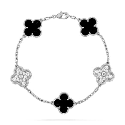 [Eternal Jewelry] CLOVER 5 MOTIF ONYXS BRACELET COLLECTION